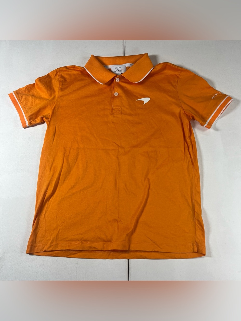 Reiss McLaren Polo Shirt Orange Formula One Racing Verstappen Youth 13-14 Teen